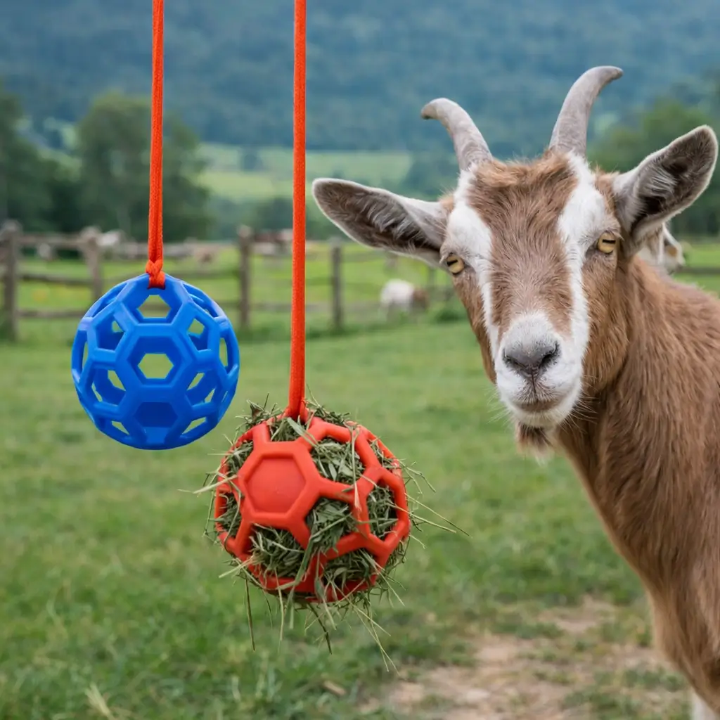 Futterball für Pferde & Ziegen | Heuball zur Beschäftigung im Stall – Bild 3