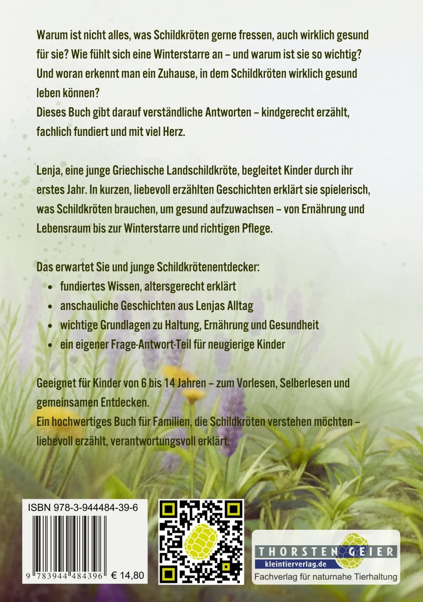 Mit Lenja im Schildkrötengarten – Dein Kinder-Ratgeber zur Haltung Europäischer Landschildkröten | von Torsten Kiefer – Bild 4